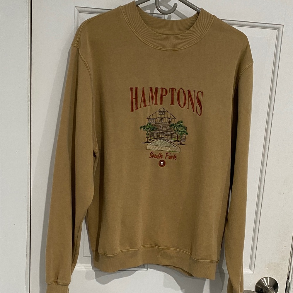 PacSun Hamptons Graphic Crewneck Sweater - Tan